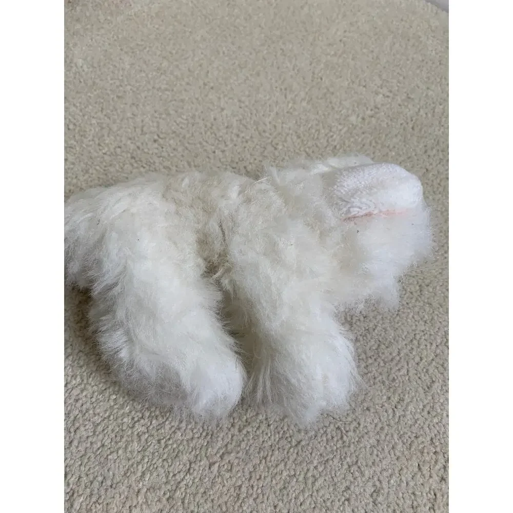 Kitty Kitty Kittens WHITE PERSIAN Plush w/Blue Eye PURRS VTG Tyco